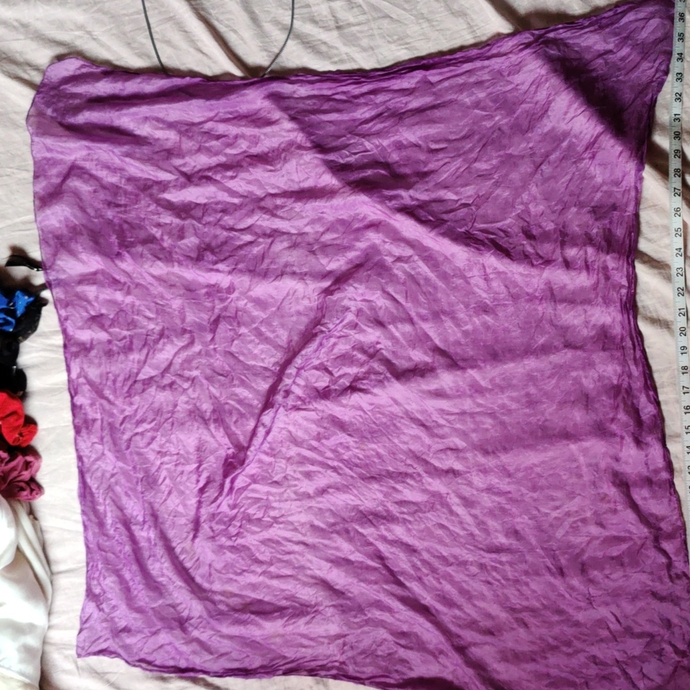 Sheer 37 inch silk scarf